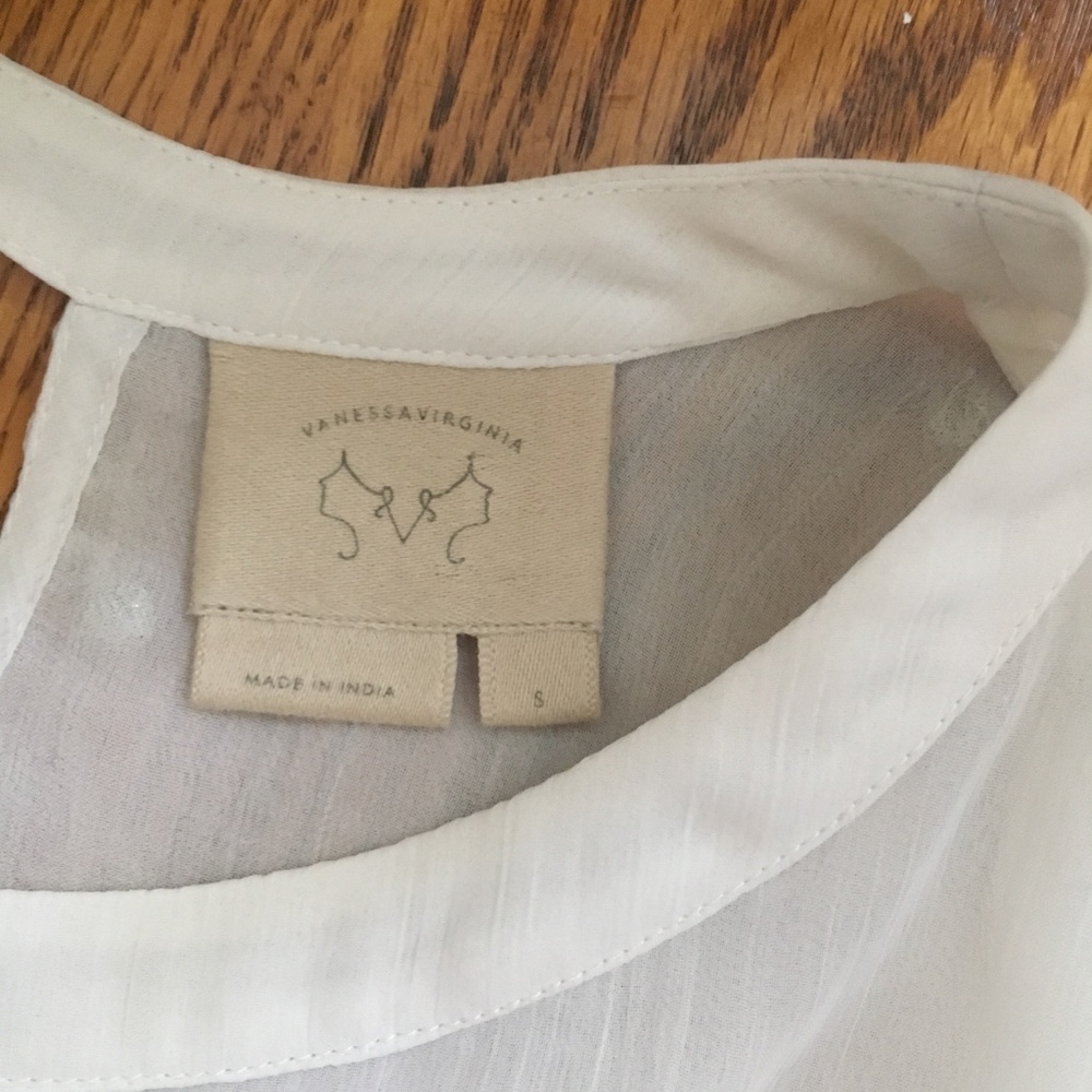 ANTHROPOLOGIE - Vanessa Virginia Embroidered Crop, - Picture 5 of 6